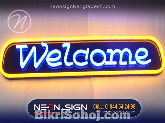 NIKE neon LED sign, WELCOME neon sign price in Bangladesh,